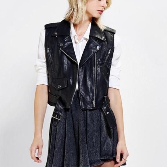 Urban Outfitters Jackets & Blazers - Piplette Vegan Leather Moto Vest